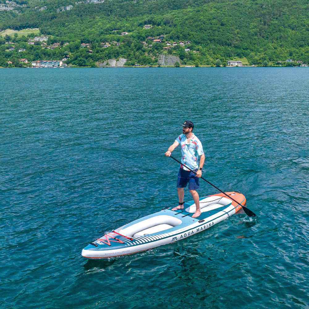 Aqua Marina Cascade Tandem Hybrid Inflatable Stand Up Paddleboard to Kayak Package