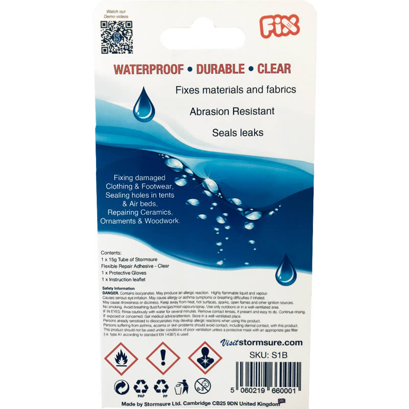 Stormsure Flexible Repair Adhesive 15G Clear