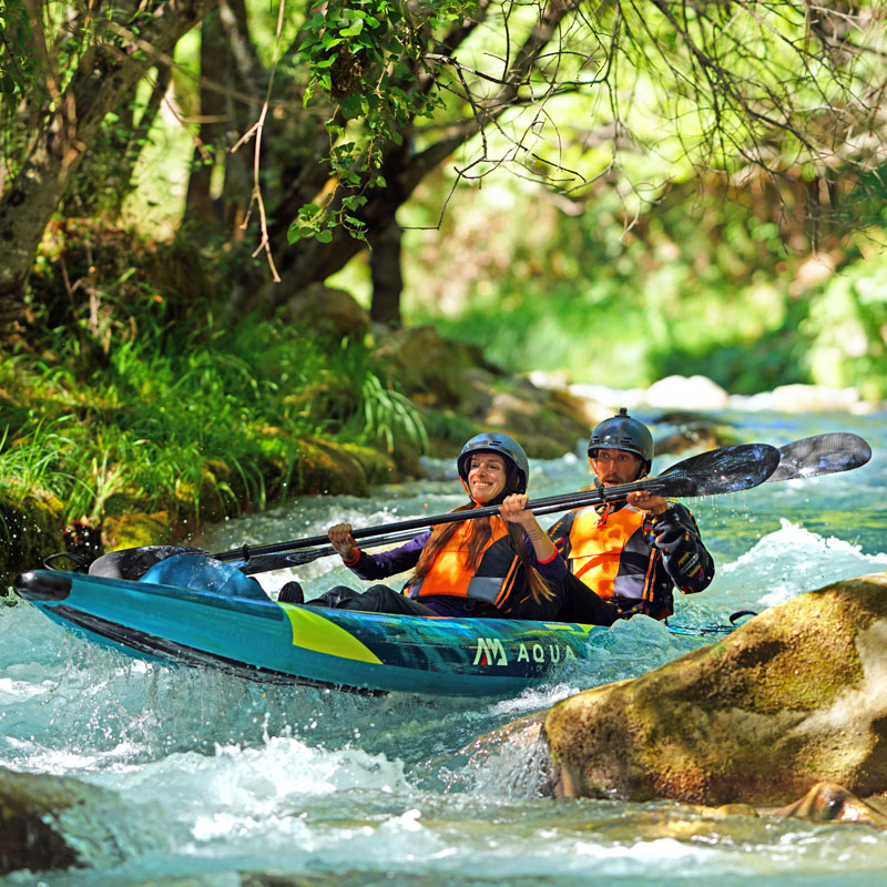 Aqua Marina Steam 412 Drop-Stitch Floor Inflatable Kayak Package
