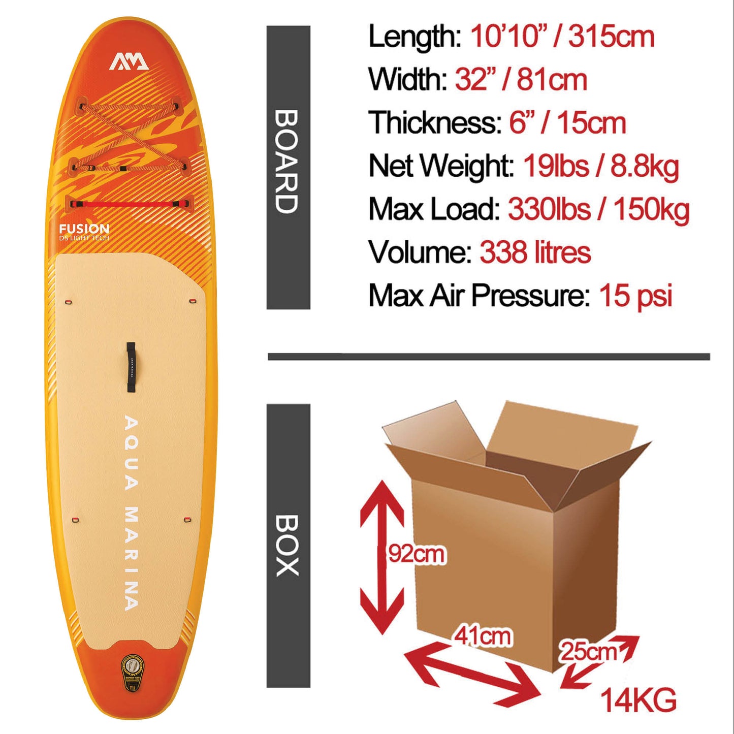 Fusion 10'10" All Round Inflatable Paddleboard - New 2026