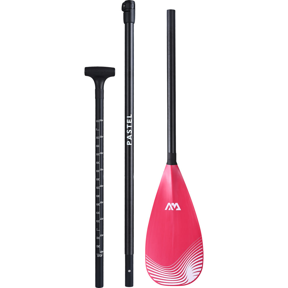 Aqua Marina Pastel Adjustable Carbon/Fiberglass Paddle - Pink