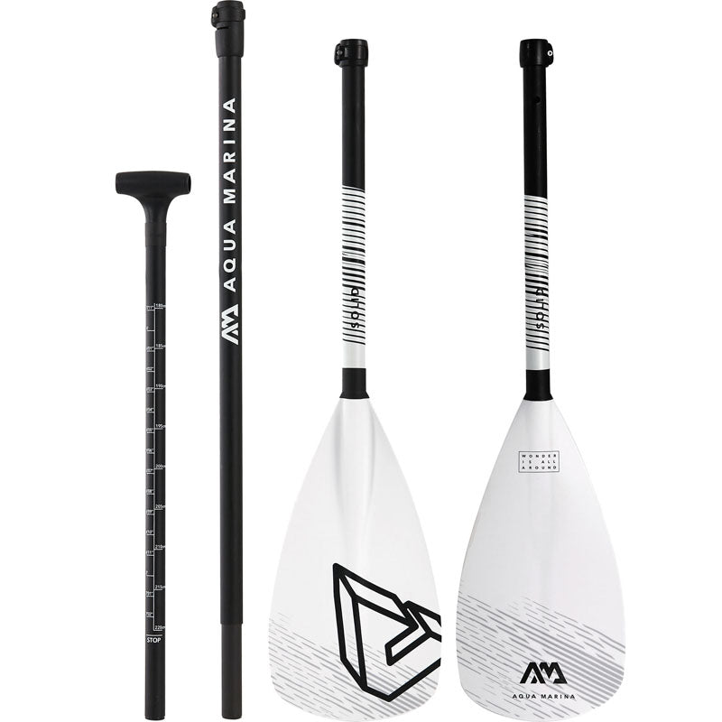 Aqua Marina Solid 3 Piece Adjustable Fiberglass Stand Up Paddle Board Paddle 180-220cm