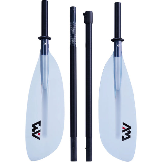 Aqua Marina KP-2 Adjustable Fiberglass Kayak Paddle with Clear/Grey Blade