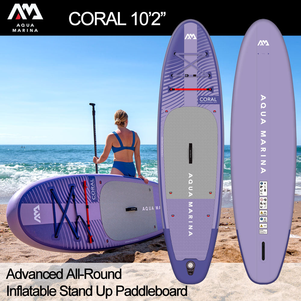 Aqua Marina Coral 10'2" / 310cm Advanced Stinger-Tech All Round Stand Up Paddle Board - Purple