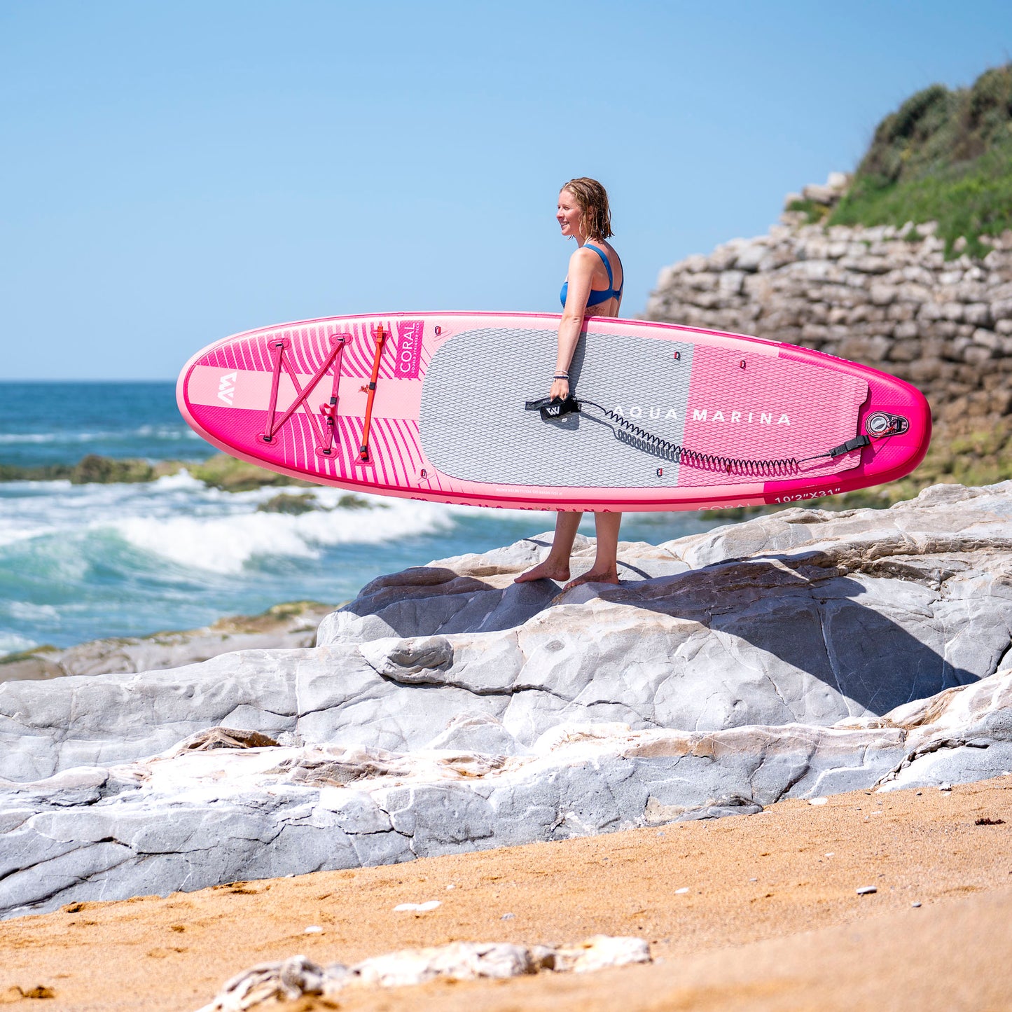 Aqua Marina Coral 10'2" / 310cm Advanced Stinger-Tech All Round Stand Up Paddle Board - Pink