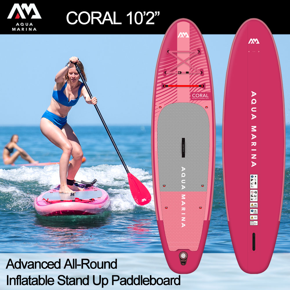 Aqua Marina Coral 10'2" / 310cm Advanced Stinger-Tech All Round Stand Up Paddle Board - Pink