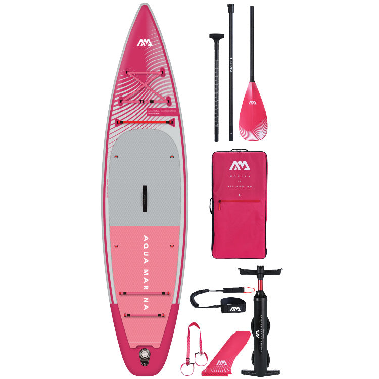 Aqua Marina Coral 11'6" / 350cm Touring Adventure Stand Up Paddle Board- Pink