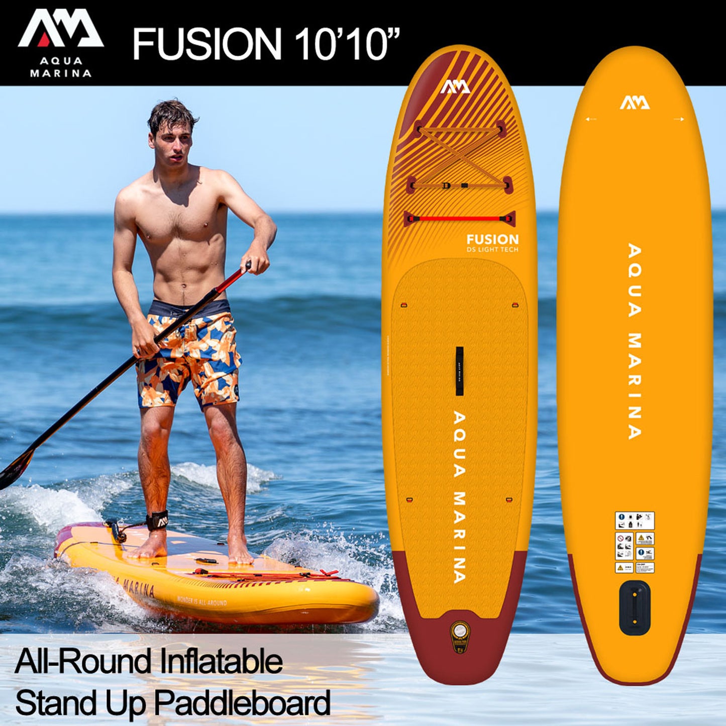 Aqua Marina Fusion 10'10" / 330cm All Round Stand Up Paddle Board Package