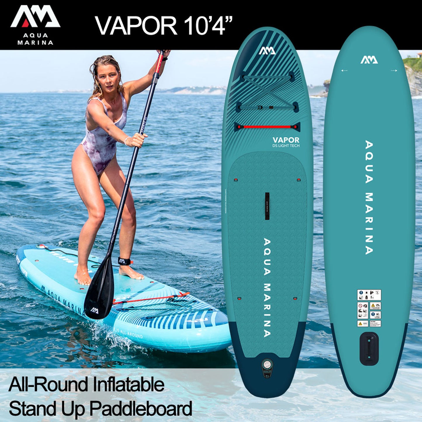 Aqua Marina Vapor 10'4" / 315cm All Round Stand Up Paddle Board Package