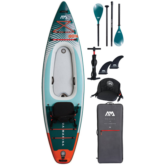 Aqua Marina Cascade Hybrid Inflatable Stand Up Paddleboard to Kayak Package