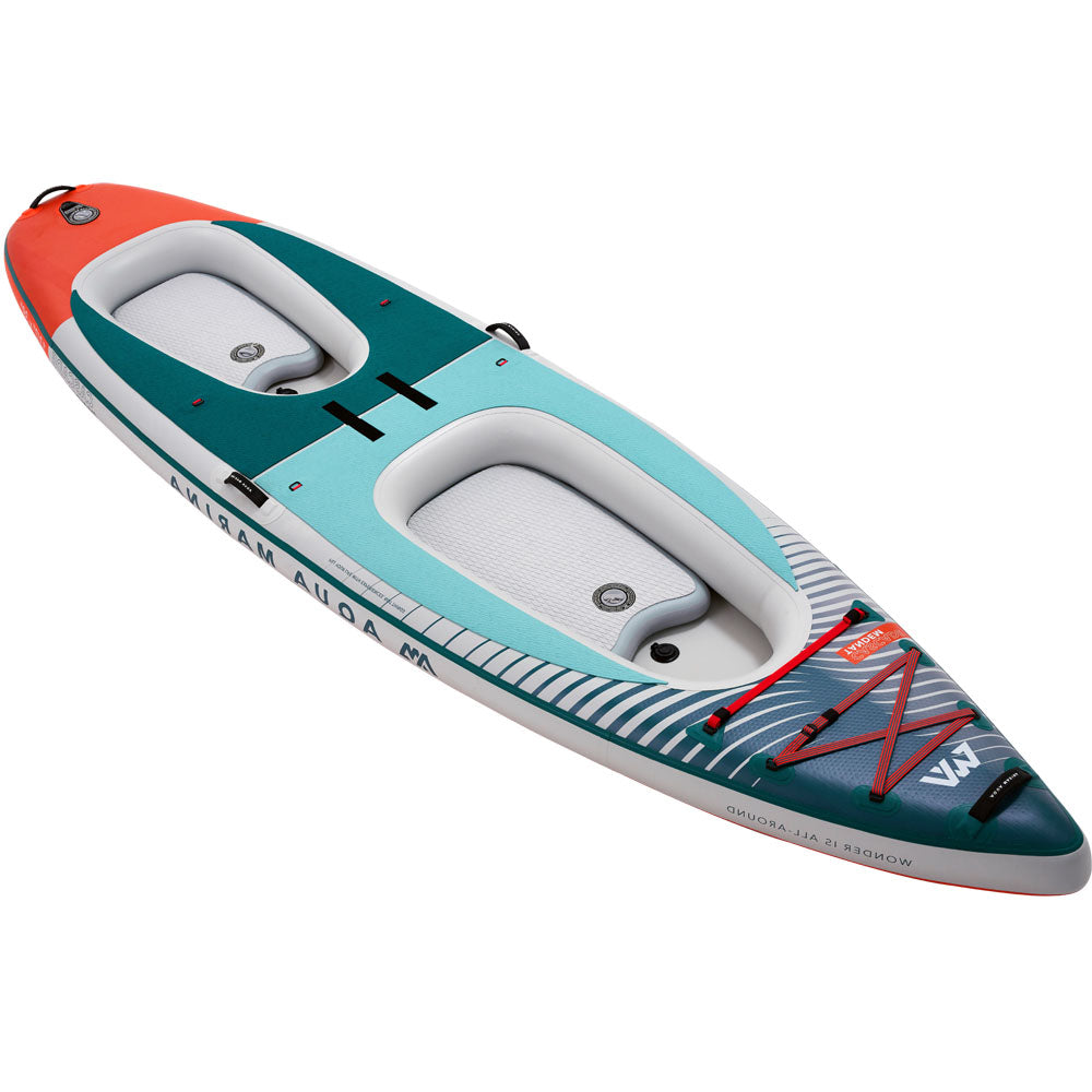 Aqua Marina Cascade Tandem Hybrid Inflatable Stand Up Paddleboard to Kayak Package