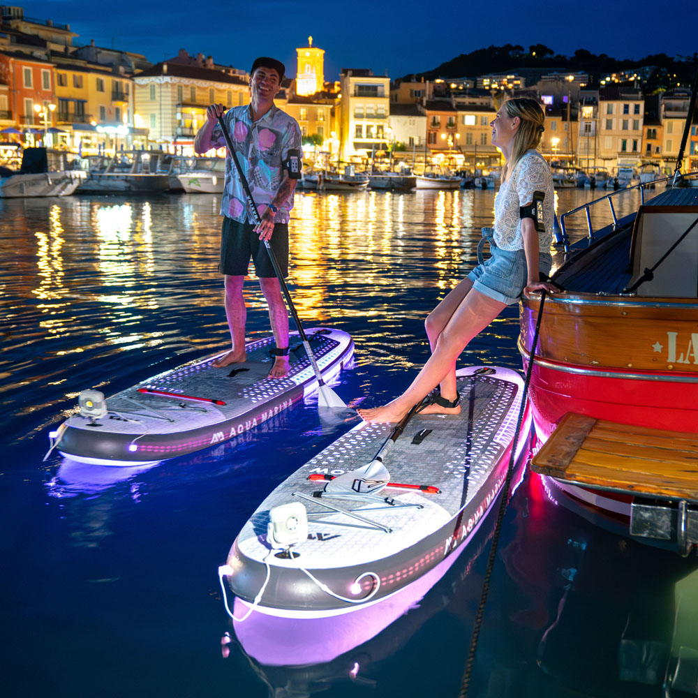 Aqua Marina Glow Stand Up Paddle Board with Ambient Lighting System - Multicolour LED