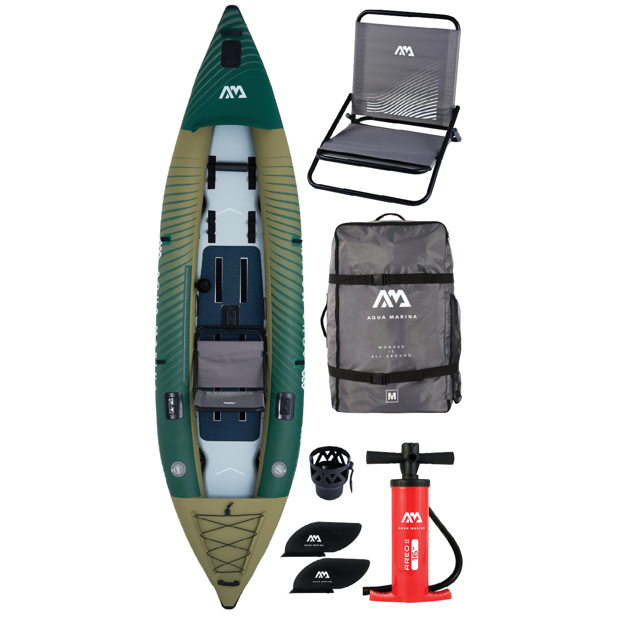 Aqua Marina Caliber 398 Angling/Fishing Adventure Kayak - 398cm 1/2 Person