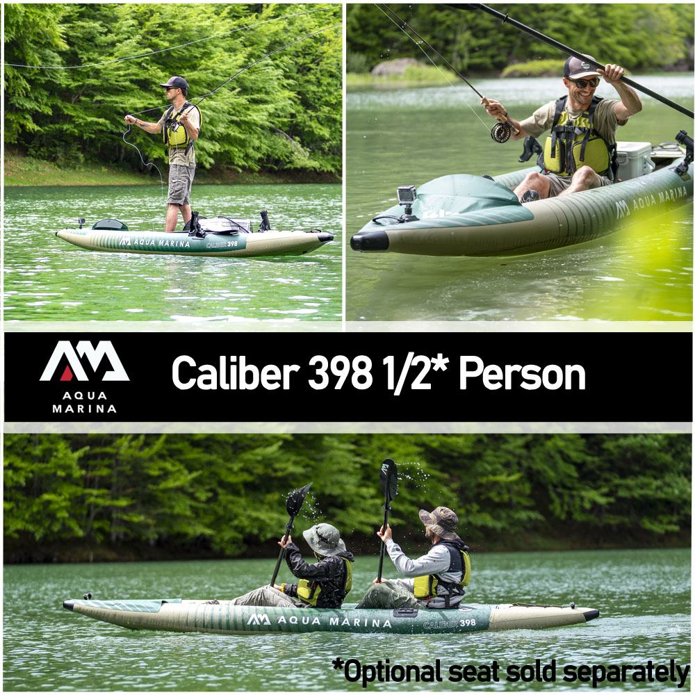 Aqua Marina Caliber 398 Angling/Fishing Adventure Kayak - 398cm 1/2 Person