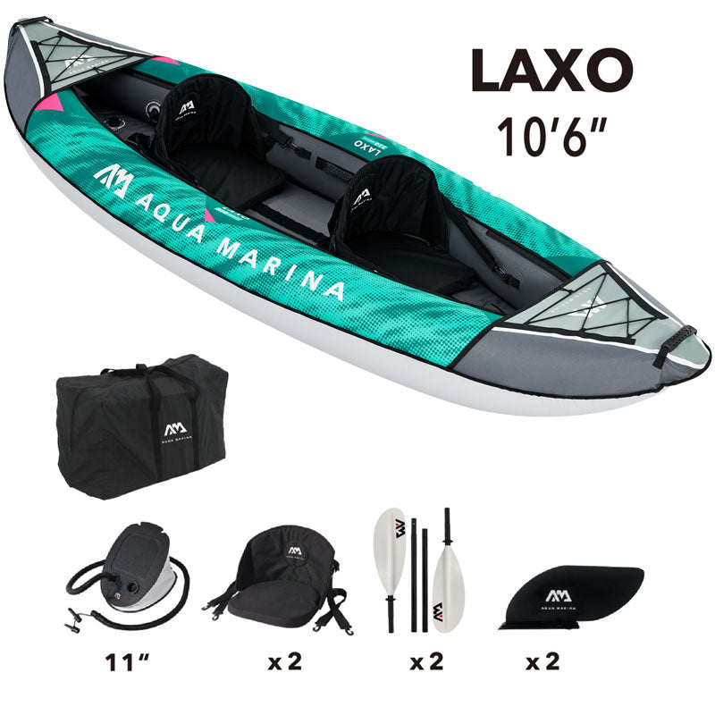 Aqua Marina Laxo 320 Inflatable Kayak Package for 1/2 People