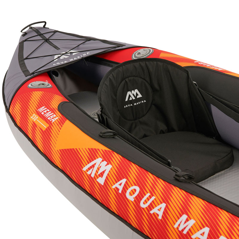 Aqua Marina Memba 330 Drop-Stitch Floor, Polyester Cover Inflatable Kayak Package for 1 Person