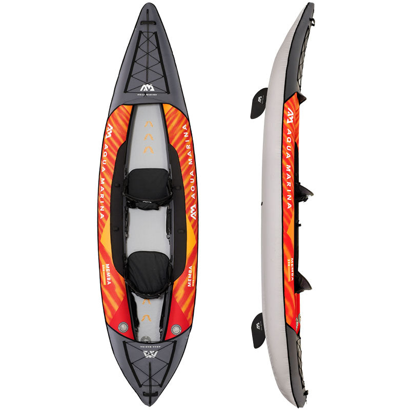 Aqua Marina Memba 390 Drop-Stitch Floor, Polyester Cover Inflatable Kayak Package 2 Person