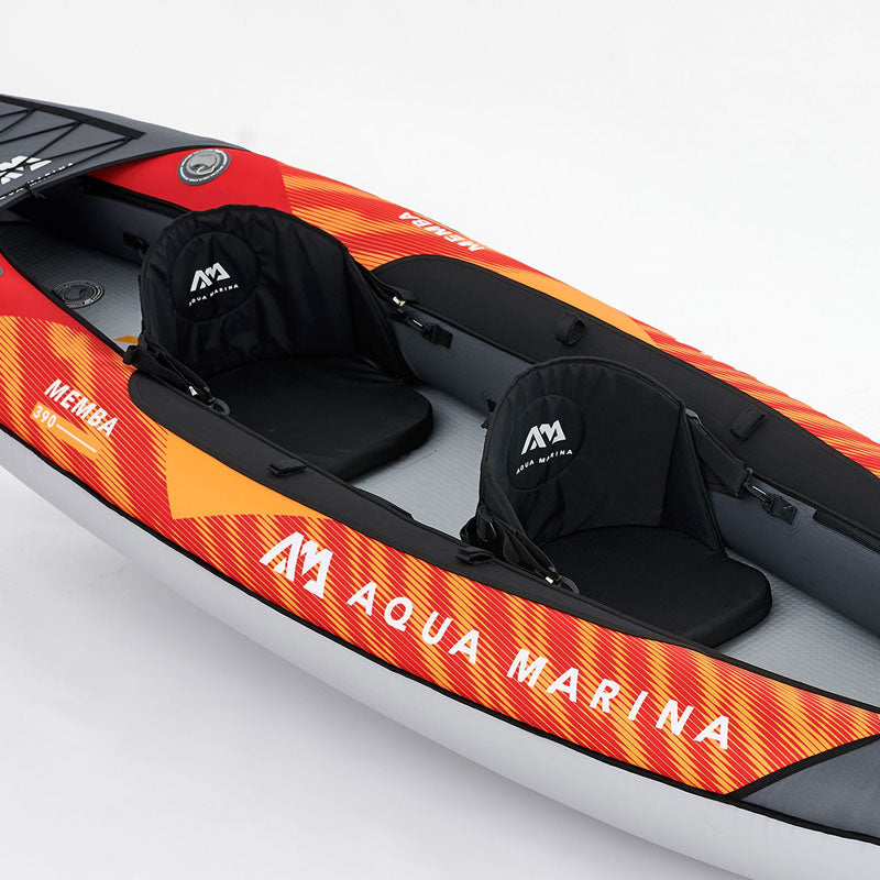 Aqua Marina Memba 390 Drop-Stitch Floor, Polyester Cover Inflatable Kayak Package 2 Person