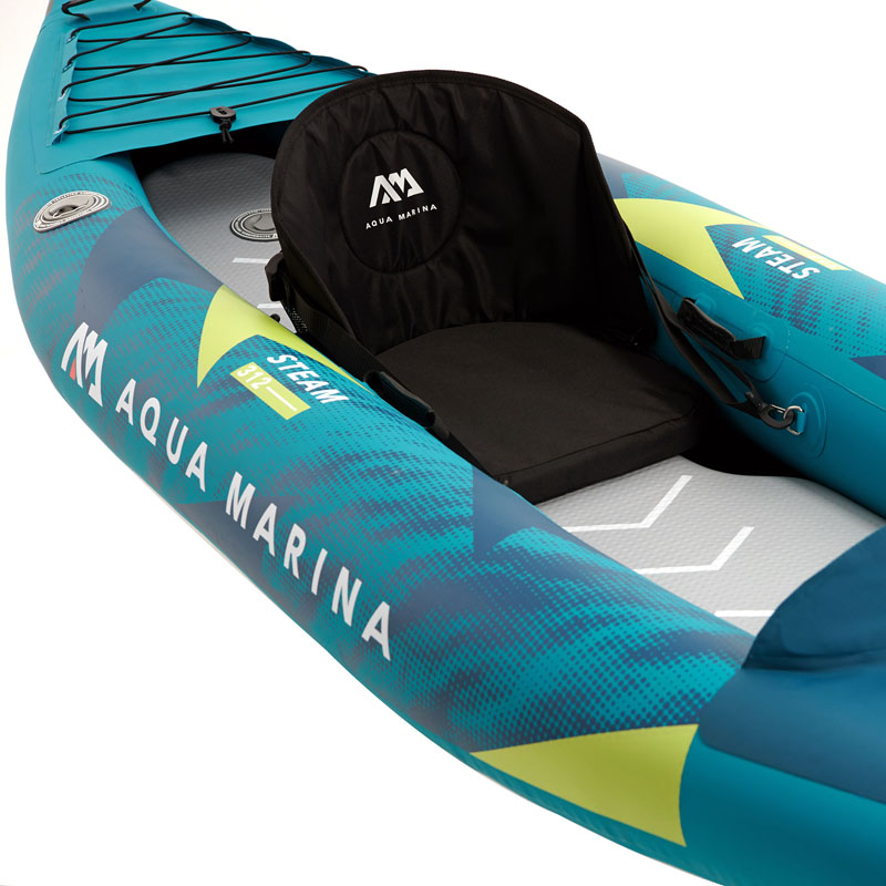 Aqua Marina Steam 312 Drop-Stitch Floor Inflatable Kayak Package for 1 Person