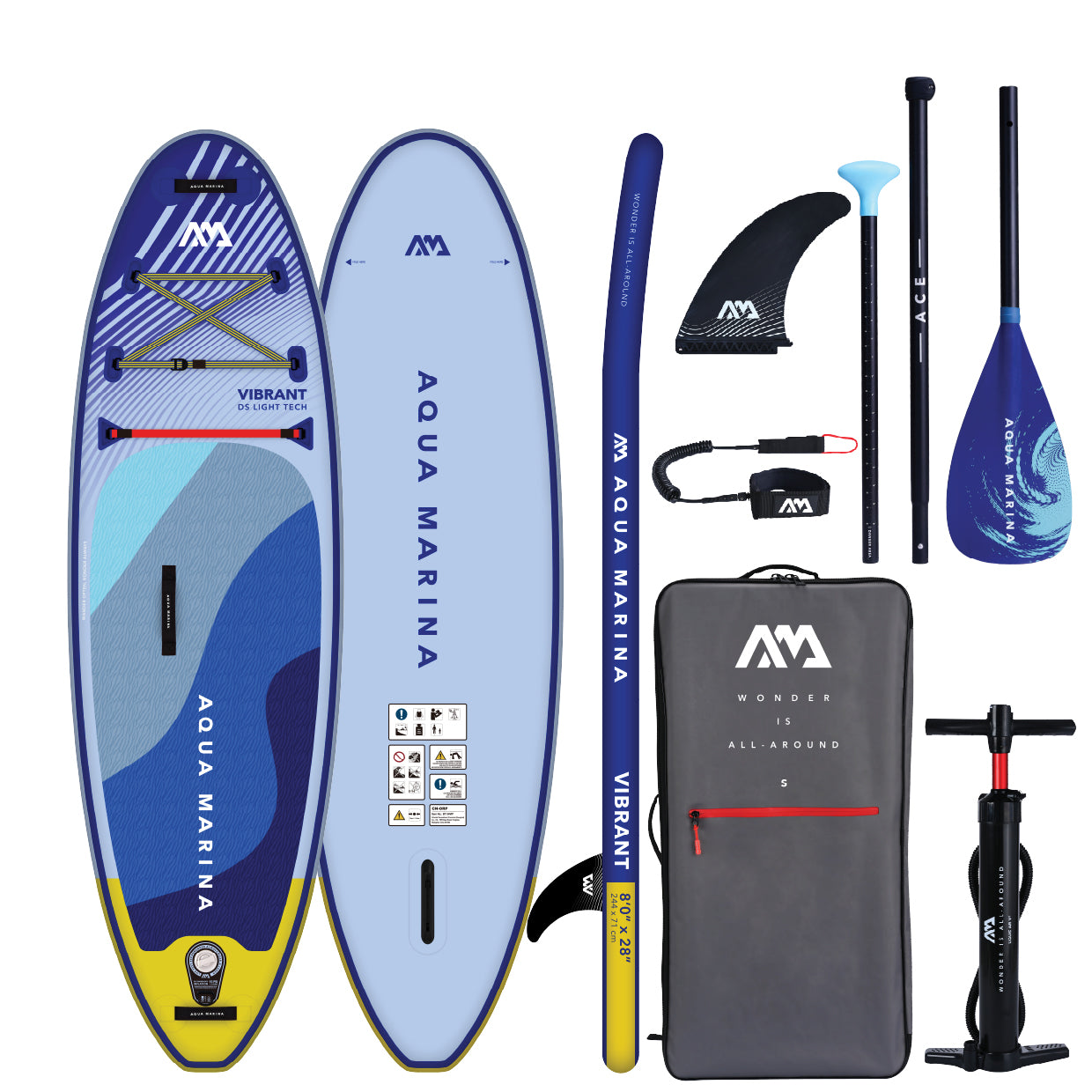 Aqua Marina Vibrant Youth 8'0" Inflatable Stand Up Paddleboard Package 2024